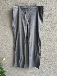 prAna Women’s Drawstring Straight Casual Comfort Hemp Blend Tone Grey Pants XL - Picture 1 of 7