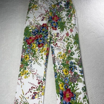 Pantalones florales Joseph Ribkoff para mujer talla 6 blanco azul rojo amarillo verde Foto 1 de 4