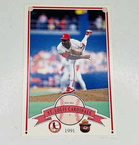 1991 Smokey Bear St Louis Cardinals Ken Hill #43 Card 3 3/8x5" - Picture 1 of 2