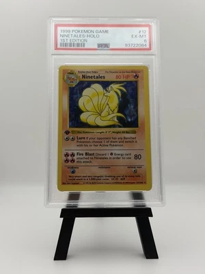 Ninetales Base Set Shadowless Holo Rare Card 12/102 First Edition PSA 6 - Image 1 of 2