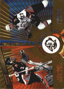 1997-98 Pacific Dynagon #136 Dominik Hasek Mike Peca - NM-MT