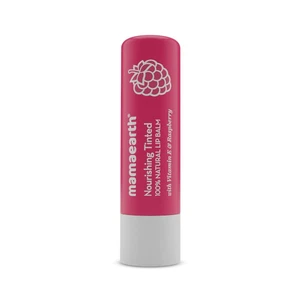Mamaearth Nourishing Lip Balm Tinted 100% Natural with Vitamin E, Raspberry - 4g