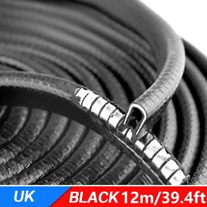 12M U-Shape Car Door Boot Edge Protector Strip Trim Guard Seal Rubber Black - Picture 1 of 13