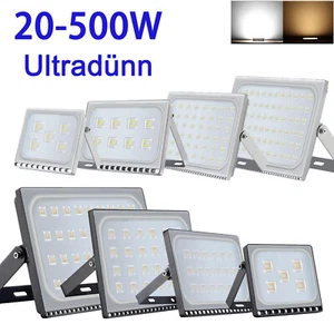 LED Fluter 20W 30W 50W 100W 200W 300W 500Watt Außen Strahler Scheinwerfer Neu - Bild 1 von 75
