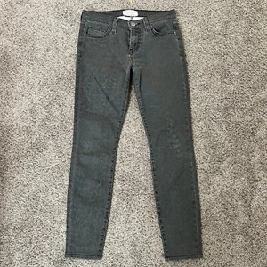 Current Elliott Ankle Legging Jeans Womens High Rise Skinny 28 26 Denim Leopard - Picture 1 of 12