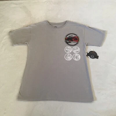 Jurassic Park Boys Stretch Short Sleeve Gray Graphic T Shirt Size XXL (18) NWD - Image 1 of 4