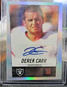 2014 PANINI FOOTBALL HOT ROOKIES #364 - DEREK CARR - RAIDERS - SIGNED ON STICKER - Picture 1 of 3