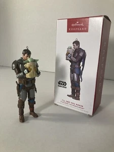 Hallmark Keepsake Ornament Star Wars Mandalorian “I'll See You Again” Yoda 2022 - Picture 1 of 24