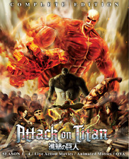 DVD Complete Attack on Titan Season 1 2 3 4 + 2 Movie + 8 OVA - English Dubbed