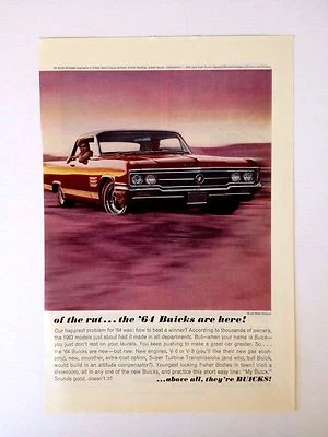 1964 Buick 2 Door Hardtop Print Ad - Image 1 of 2