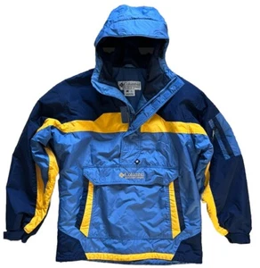 Vtg COLUMBIA Women’s Small Blue/Yellow Pullover Insulated Anorak Ski Jacket - Picture 1 of 10