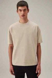 Amazon Essentials Men's Short Sleeve Cotton T-Shirt Oatmeal Cream Colour Size 6X - Picture 1 of 5