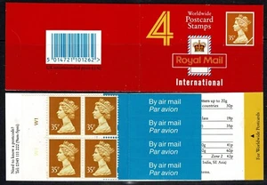 SG 1993: GK5 £1,40 (4 x 35p amarillo) sellos de código de barras folleto cilindro W1 W1 - Imagen 1 de 1