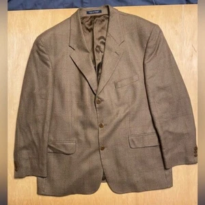 Jean Paul Germain Sport Coat Vintage 100% Wool Brown 3 Button Blazer 44S - Picture 1 of 12