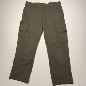 Dickies Cargo Pants Mens 36”x 27” Regular Straight Flex Work Pant Green Canvas - Picture 1 of 11