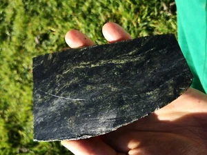 New Zealand Greenstone serpentine Pounamu slab lapidary picture carving - Picture 1 of 8