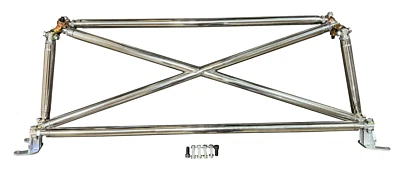 Polished Tubular Multipoint Crossbar X-Bar For Honda Civic EG EG6 1992-1995 - Image 1 of 4