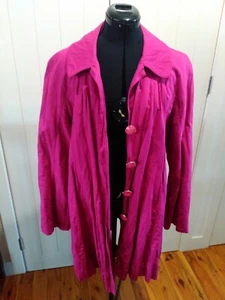 Verge red / maroon fully lined Coat / jacket Size XXL New Zealand designer - Picture 1 of 4