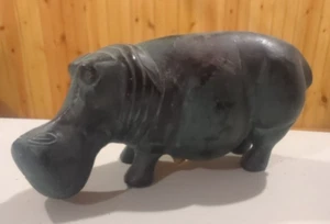 Andrea By Sadek Hippopotamus Figurine Verdigris - Picture 1 of 7