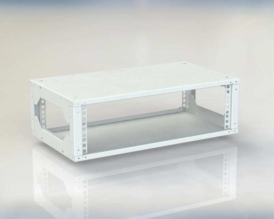 Rack Magic 3HE Mini Wandverteiler - 290mm Tiefe -48,3cm( 19 Zoll 19" ) - RAL7035 - Bild 1 von 1