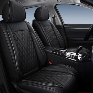 Full Set For Hyundai Accent 2017-2022 Car 5 Seat Cover Cushion PU Leather Black - Picture 1 of 9