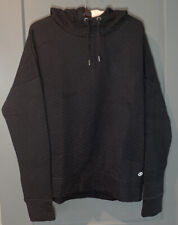 Womens Hooded Sweatshirt Size XL Black Quilted Spalding Activewear