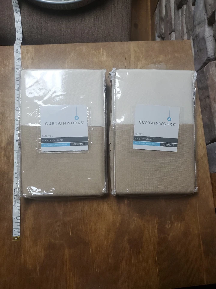 Curtainworks Kendall Grommet Top Single Curtain Panel 52in X 63in 8037-6 Ivory