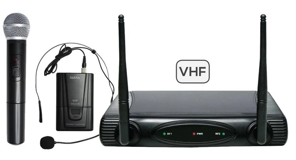 DOPPIO RADIOMICROFONO VHF SET6082PL KARMA - Immagine 1 di 1