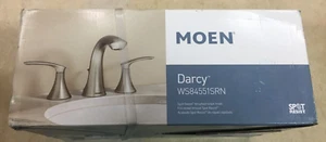 MOEN Darcy 8 pulgadas Grifo de baño amplio de arco alto de 2 manijas en níquel cepillado - Imagen 1 de 2
