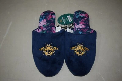 Chinelos femininos Bridgerton Izzy & Liv floral encantador abelha tamanho 11 azul marinho - Imagem 1 de 2