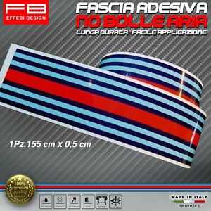 Fascia Striscia Adesiva MARTINI RACING 155x0,5cm Rally Legend WRC Auto Car Moto