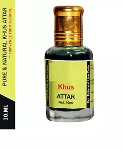Khus long lasting & 100% natural fragrance attar oil for unisex 10ml - Picture 1 of 3