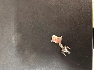 Vintage Oklahoma City Zoo Charm Bracelet Charm American Flag Ram Made in USA - Picture 1 of 2