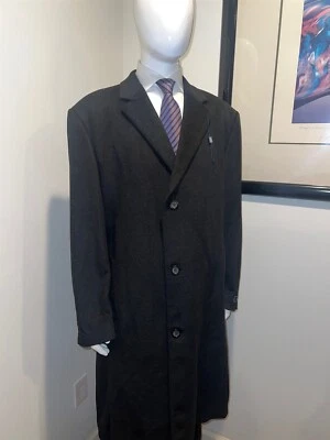 NWT Chaps Ralf Lauren Mens Trench Coat 48R Parma Wool Blend Jacket Long New - Image 1 of 4