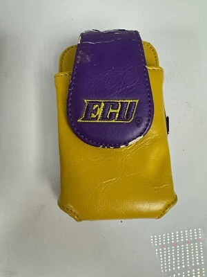 DE COLECCIÓN East Carolina University Pirates ECU Púrpura Amarillo Teléfono Estuche Billetera Foto 1 de 4