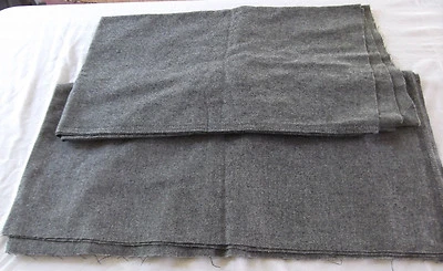 Tela de lana tejida gris 56" de ancho x 1,5 yardas y 1,3 yardas (2 piezas) Foto 1 de 4