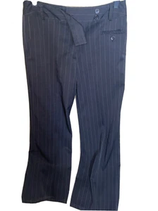 Larry Levine Pinstripe Dress Pants Size 4 Woman's Slash Pockets Stright Leg - Picture 1 of 9