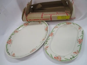 2 Villeroy & Boch Miami Pattern Oval Platters New old Stock - Picture 1 of 9