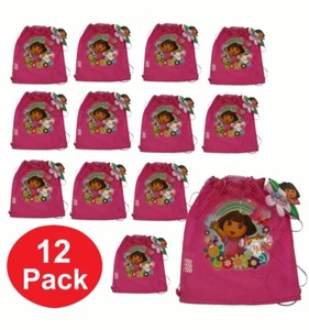 DORA THE EXPLORER Themed Birthday Party Favor Drawstring Bags Treat Bags 12 Pack - Picture 1 of 4