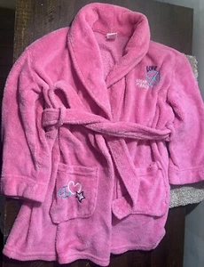 Xhilaration Pink Star Heart Pocket Cozy Sleep/Bath Robe Cover Up Girls S (5/6) - Picture 1 of 5