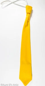 Cravate jaune pré-attachée 2 1/2"-3" polyester accessoire de costume avec bande élastique - Photo 1 sur 1
