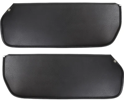 73-87 Chevy/GMC C10 Truck Black  Vinyl Sunvisor Pad Set RH & LH Pair - Image 1 of 4