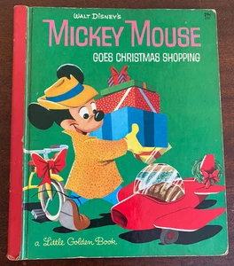 Walt Disney's Mickey Mouse Goes Christmas Shopping 1953 Golden Book 1st ed. - Picture 1 of 11