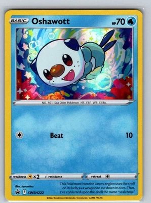 Oshawott - SWSH222 Holo Promo SWSH: Sword & Shield Promo Cards NM - Image 1 of 2