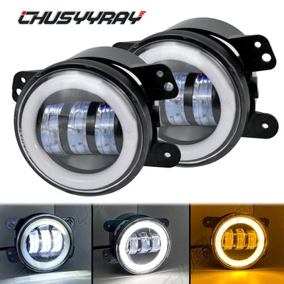 pair Bumper Front Fog Lights Lamps FOR Fiat 500 2012-2015 Right+Left - Image 1 of 4