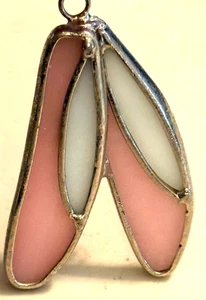 Vintage Stained Glass Ballerina Slippers Suncatcher Ornament - 3" - Picture 1 of 4