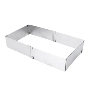 Molde cuadrado ajustable para pasteles Molde de mousse de acero inoxidable Herramientas para hornear pasteles - Imagen 1 de 12