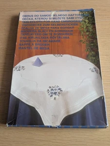 Vintage Lidl Kreuzstich / Stickset Tischdecke Set Neu Blumen Baumwolle - Bild 1 von 5