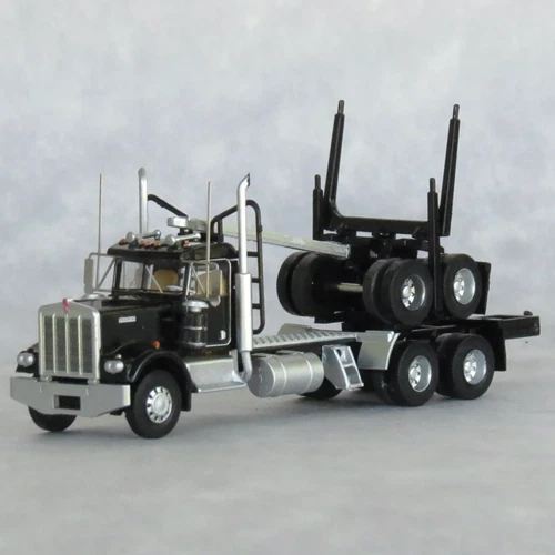 N Trainworx 49081 Kenworth W900 Black Logging Log Truck - Image 1 of 1