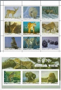 Stamp blocks complete Animals world Korea issue 2019 6th type - Picture 1 of 1